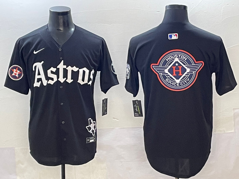 Men Houston Astros blank black MLB Nike 2025 jersey style 26